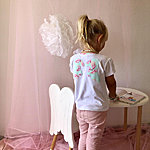 Angel Wings t-shirt for little girls, Palms Art x Helg