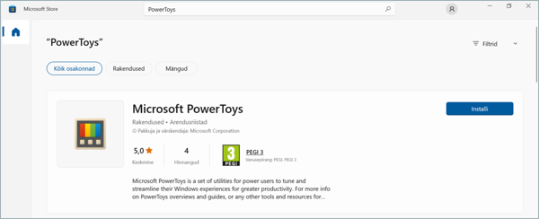 Microsoft PowerToys allalaadimine