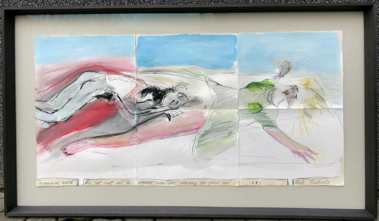 Galerii. Casanova with his red coat and the woman who was wearing the green sea, 2021. Kate Kalniete (Läti)