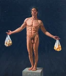 &quot;Õunad ja apelsinid&quot; Õli alumiiniumkomposiidil, 100x85 cm.