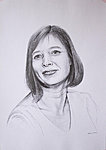 &quot;Kersti&quot; 8B pencil on A3 paper. She was previous President of Estonia. 