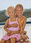 &quot;Sisters&quot; Oil on acm, 40x29 cm A commissioned painting I painted relatively recently. The painting is based on an old paper photo. Size of the photo I used was 9x6 cm, so not too much detail and information to capture.