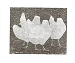 Headless chiken45x55cm linocut 2018 1