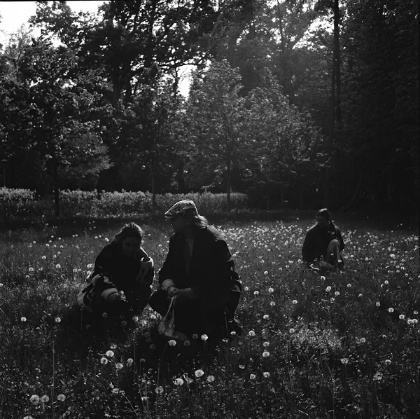 Mykyta Bezus, With Friends in a Park, 2025. Analogue photography. Bucha, Ukraine
