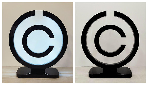 LED valgustusega ettevõtte logo galaüritusele, 1100 mm