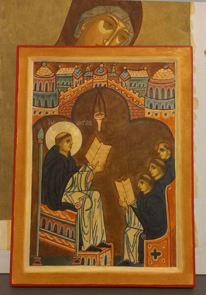 Diānas  - Svētā Viktora ikona. Noraksts no viduslaiku manuskripta. 