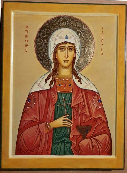 Svētā Lielmocekle Barbara - ikona tapusi baznīcai