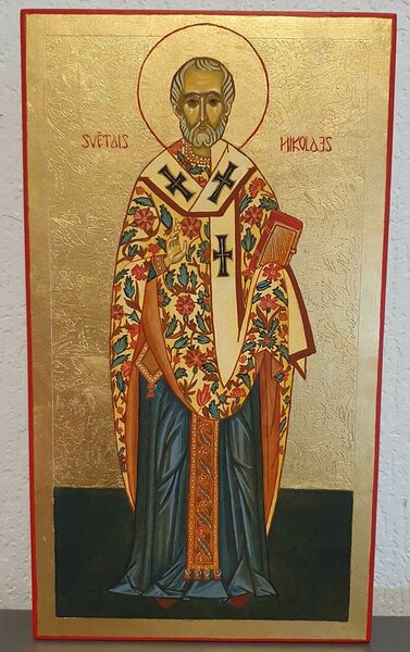 Svētais Nikolajs - neparastas ukraiņu ikonas noraksts