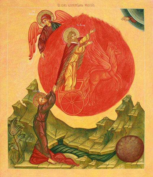 Pravieša Elijas uzņemšana debesīs (27 x 31 cm)