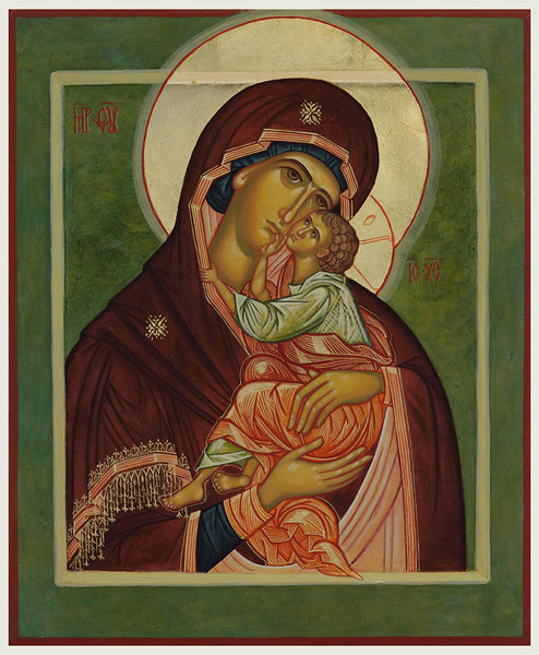 The icon of Mother of God &quot;Tenderness&quot; (17 x 21 cm)