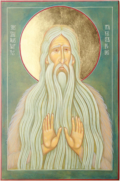 Saint Macarius the Great  (20,5 x 31 cm) 