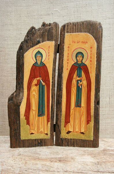 Sv. Pēteris un Fevronija (17 x 23 x 1,5 cm)