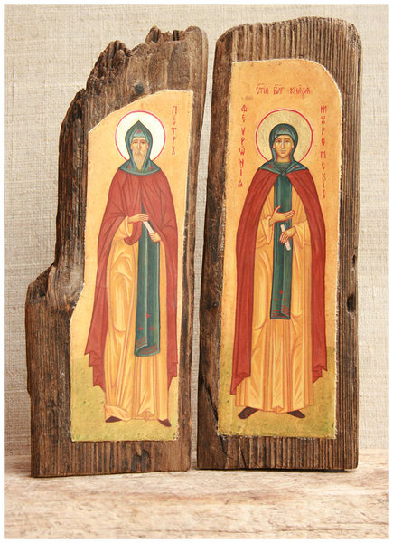Saints Peter and Fevronia of Murom (17 x 23 cm)