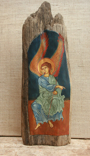 Eņģelis no Augšāmcelšanās ainas (11,5 x 32 x 3 cm)