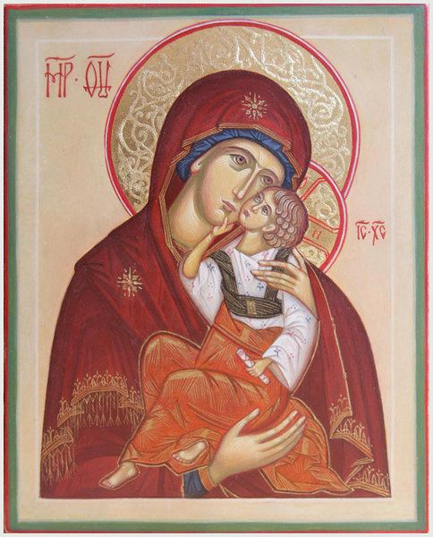 The Icon of Mother of God of  Yakhrom (13,5 x 17 cm)