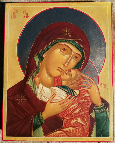The icon of Mother of God &quot;Tenderness&quot; (13,5 x 17 cm)