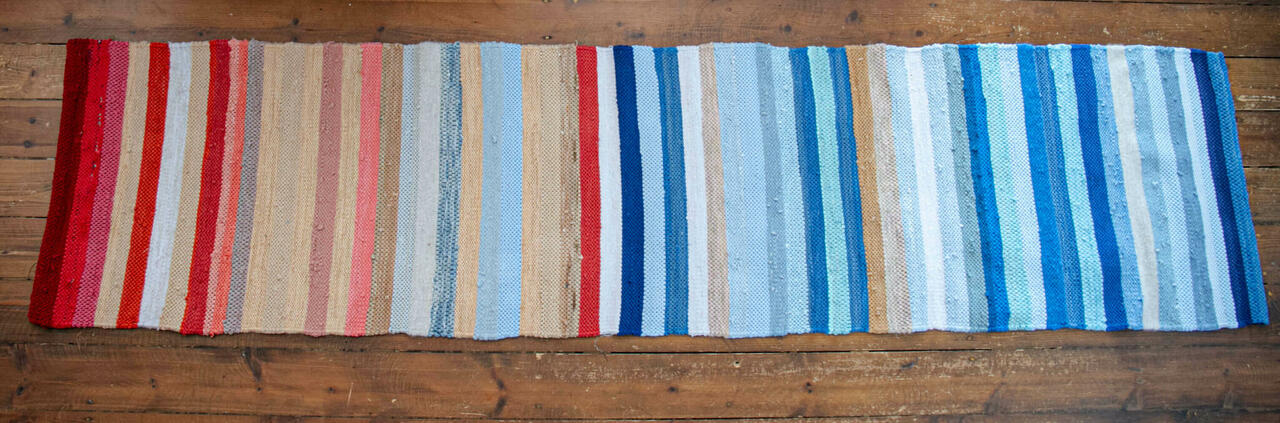 Terra Mama kangastelgedel kootud kaltsuvaip "Kliima muutub nr. 2"