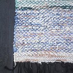 Handwoven ragrug from 100% recycled textiles and magic