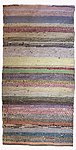 Twill handwoven rug from recycled textiles 