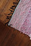Handwoven pink twill rug 70 x 140 cm/28 x 55 in 