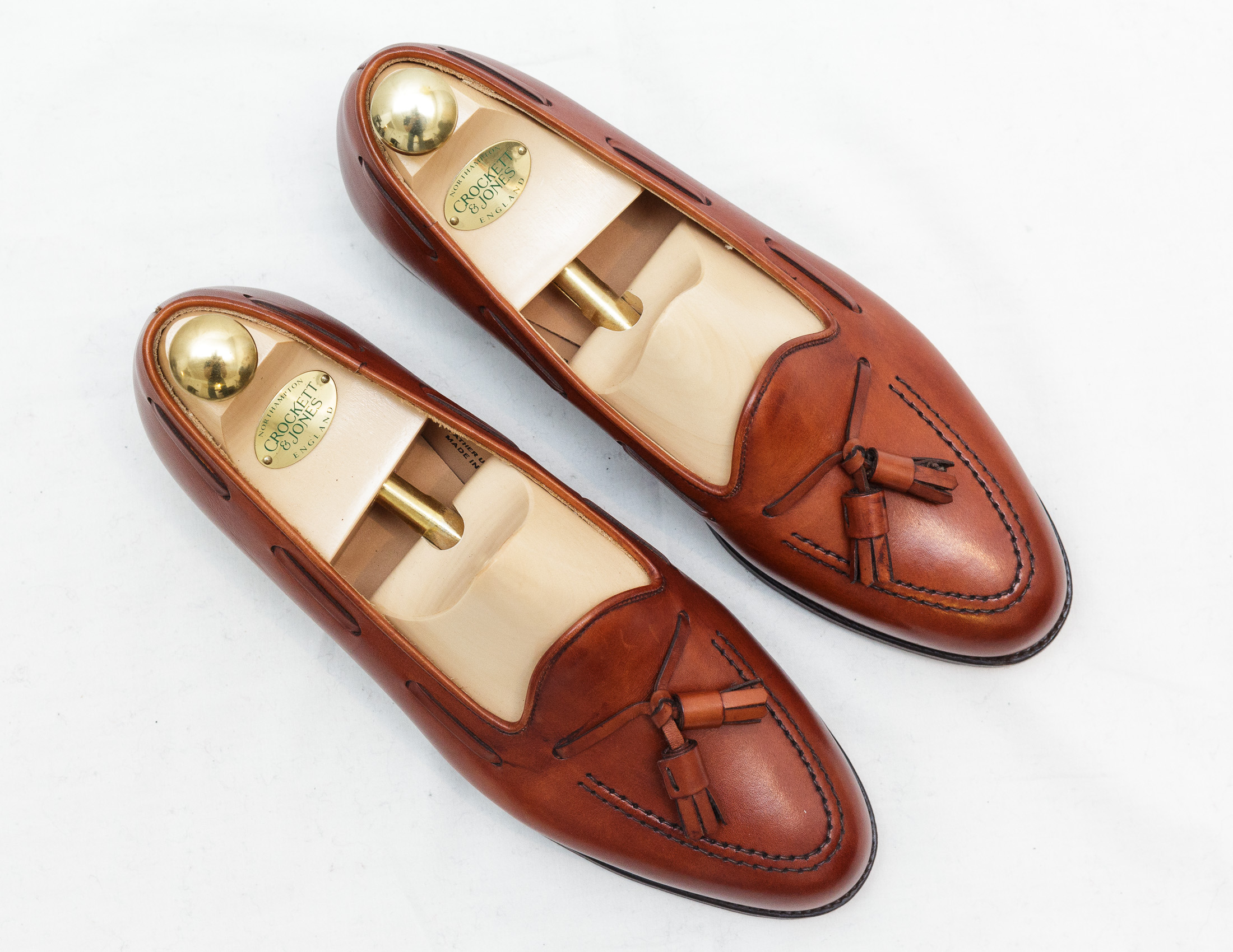 Classic Boutique Crockett & Jones Women's Brown Tassel Loafers Naseby