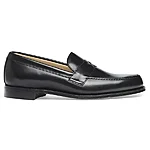 Cheaney hudson black penny loafers side