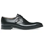 Cheaney leeds black monk shoes side