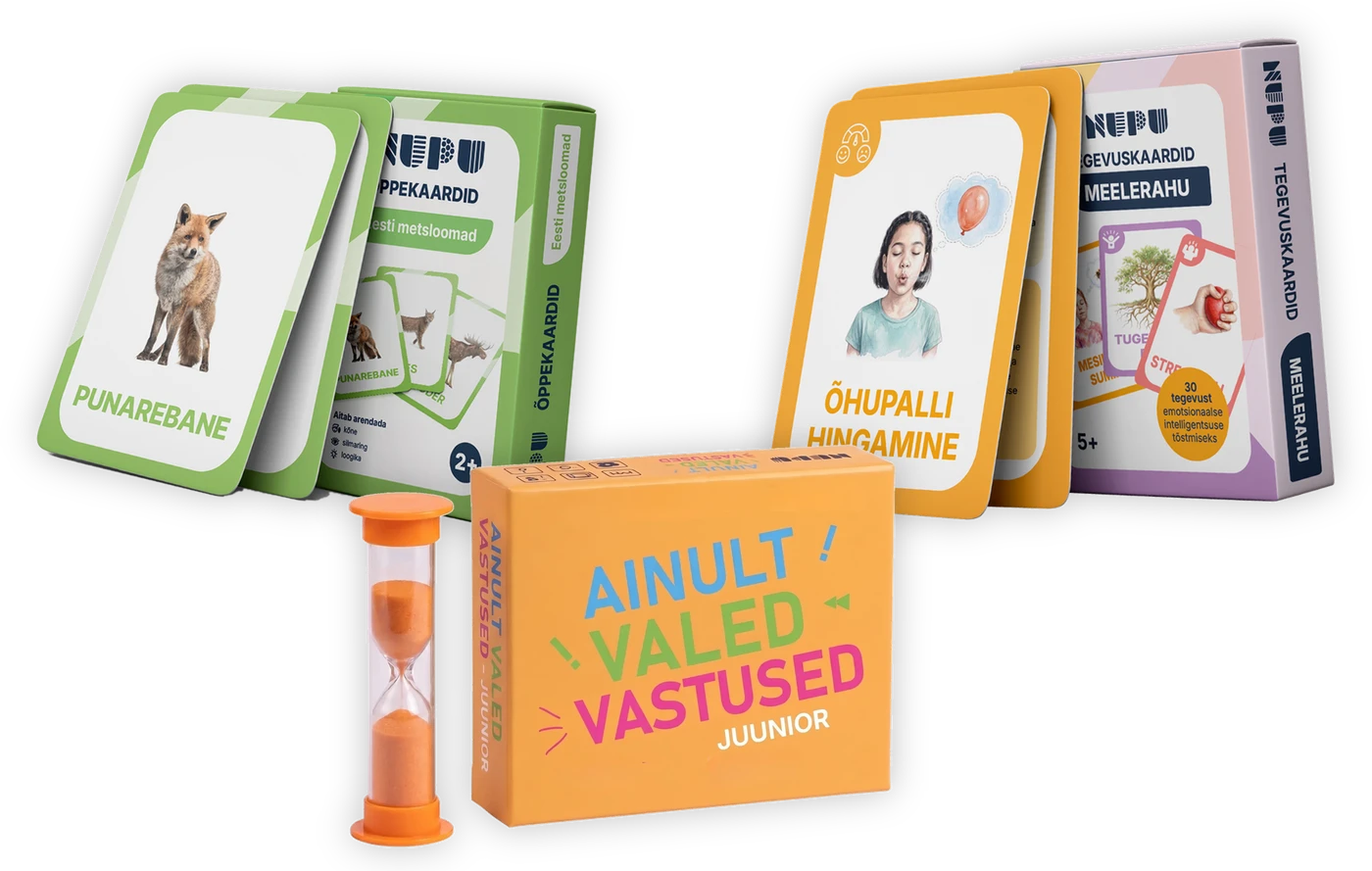 NUPU õppekaardid, tegevuskaardid ja kaardimäng – rühmakink lastele