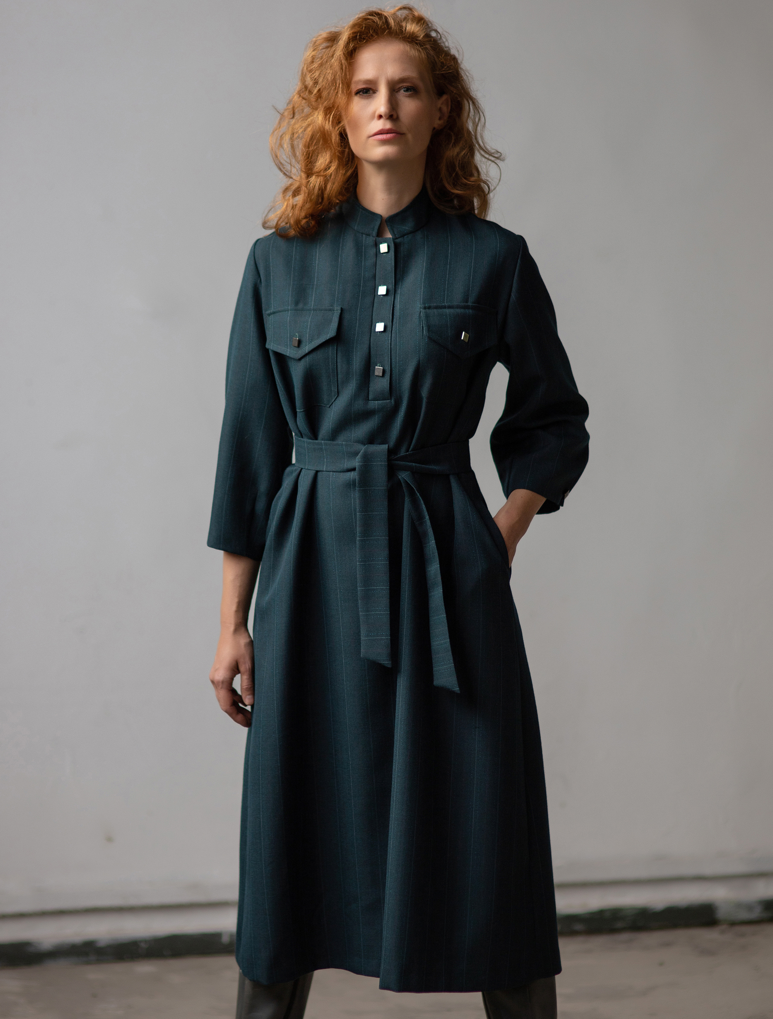Straight wool dress with patch pockets – Karin Rask - design that does ...