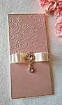 Rose gold pulmakaart halli ripatsiga