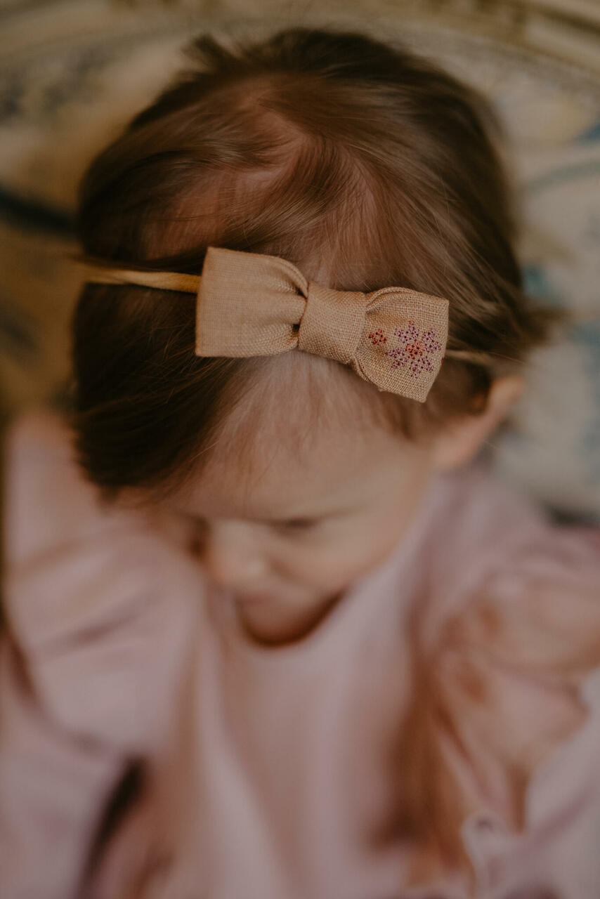 Petite Ribbon Bow // Cornflower Blue Headband