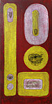 Quarantine 16-17  (oil and collage on canvas)  25x50cm  £350
