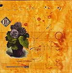 B: variation in longitude  (collage on canvasboard)  20x20 cm  £145/£390 for set of three