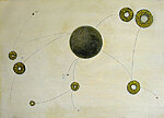 Flatworld:  objects in space   (oil on canvas)  80x60cm   £550