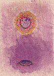 stitching 8 - solstice, sashiko thread on inked canvas, 20x28cm
