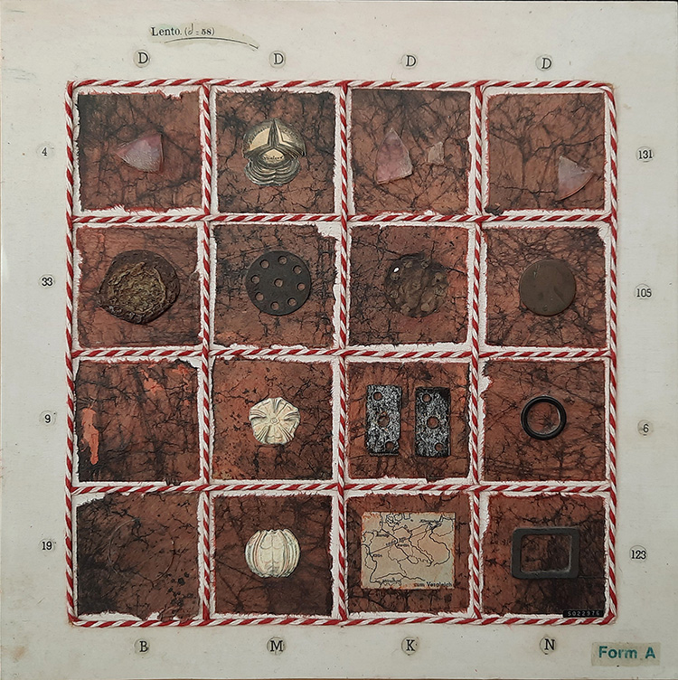 a guide for beginners (part 1) - collage on hardboard, 30x30cm - £175