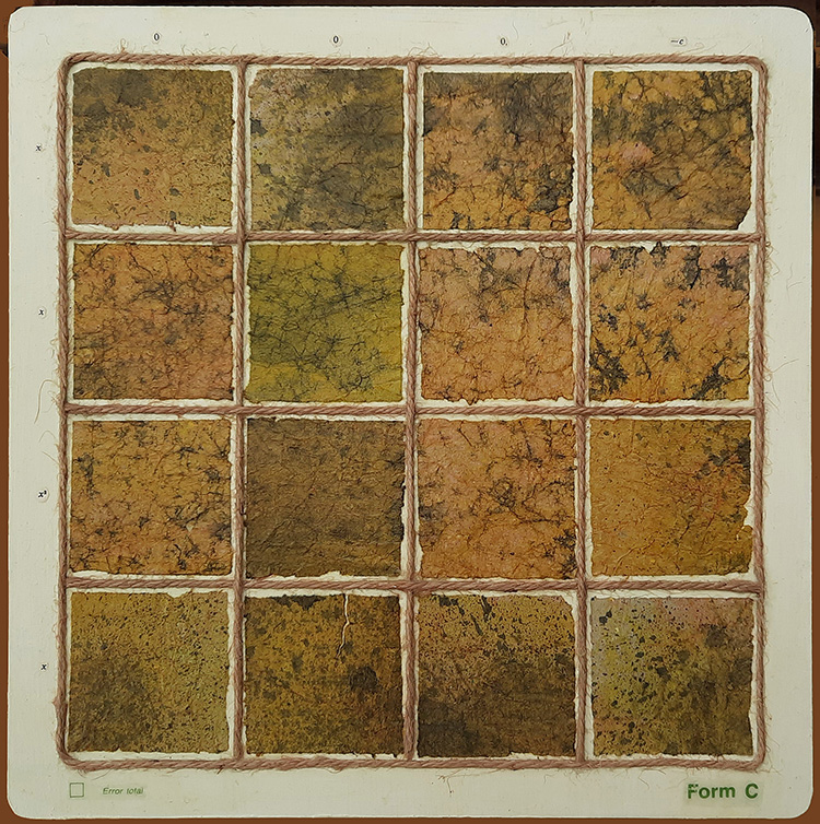 a guide for beginners (part 3) - collage on hardboard, 30x30cm - £175