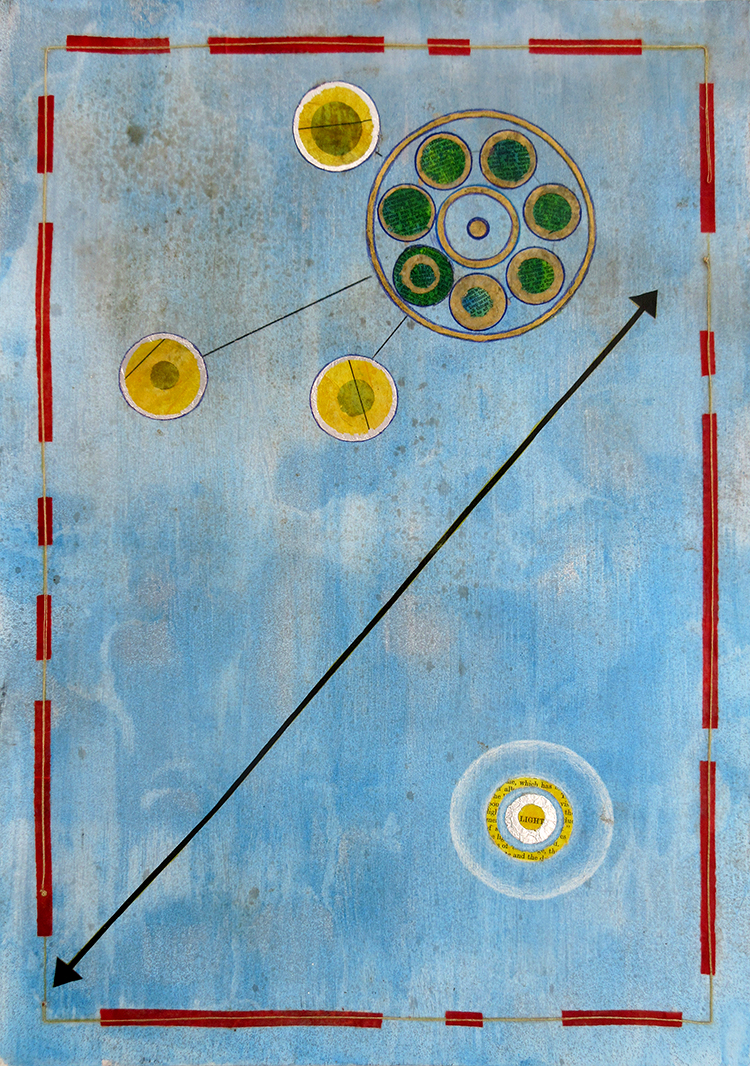 a secret message (for you) - (collage on card)  35x50cm  £250