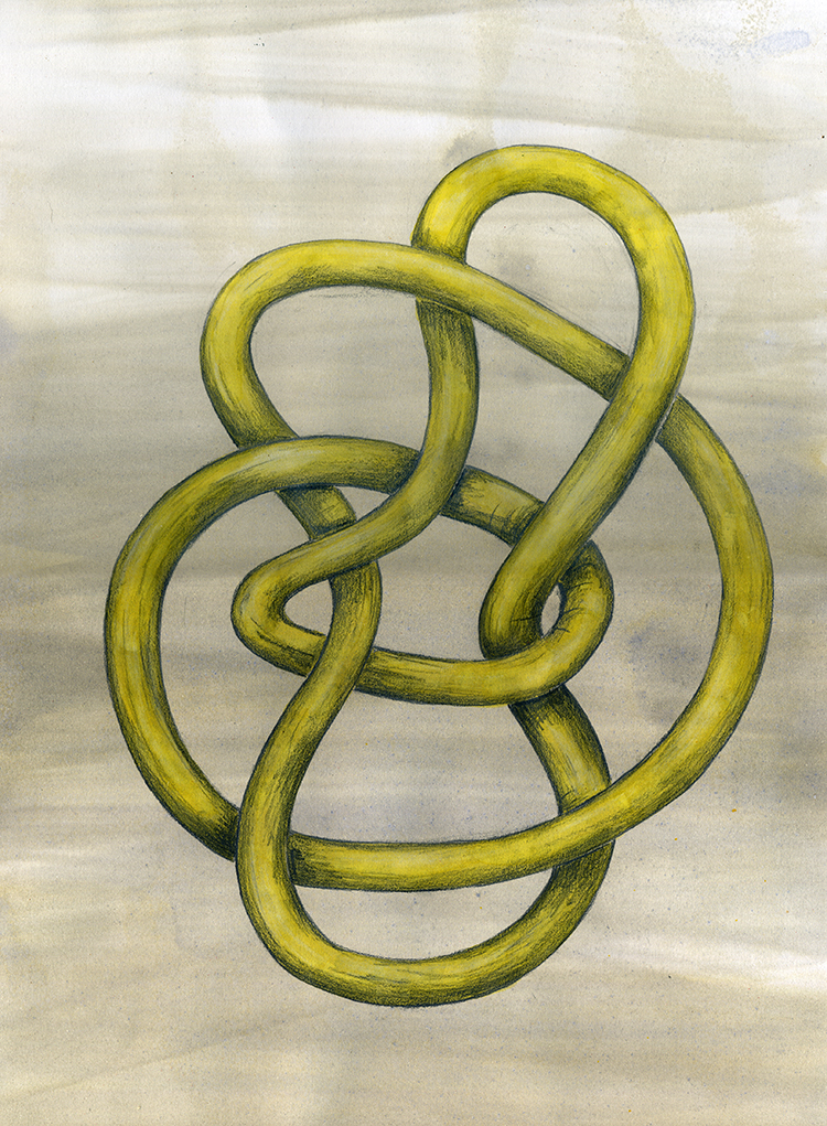 complications I  (mixed media on paper)  30x42   £75