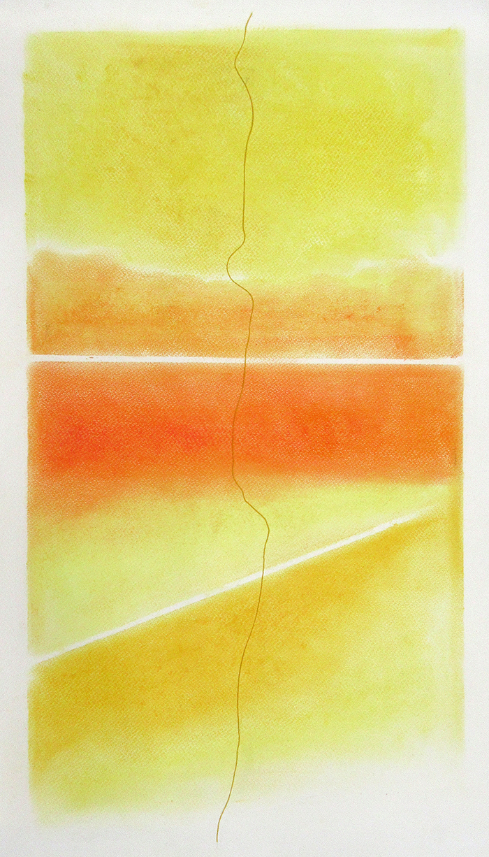 continuity yellow orange  (mixed media on paper)  40x64cm   £125