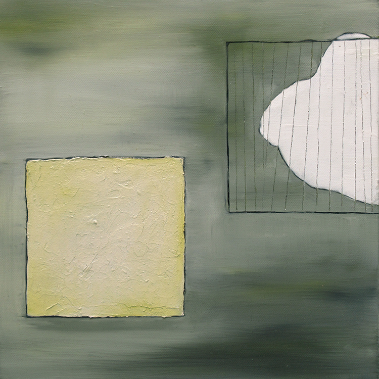 it&#x27;s right there II (mixed media on canvas, 40x40cm)   £250 