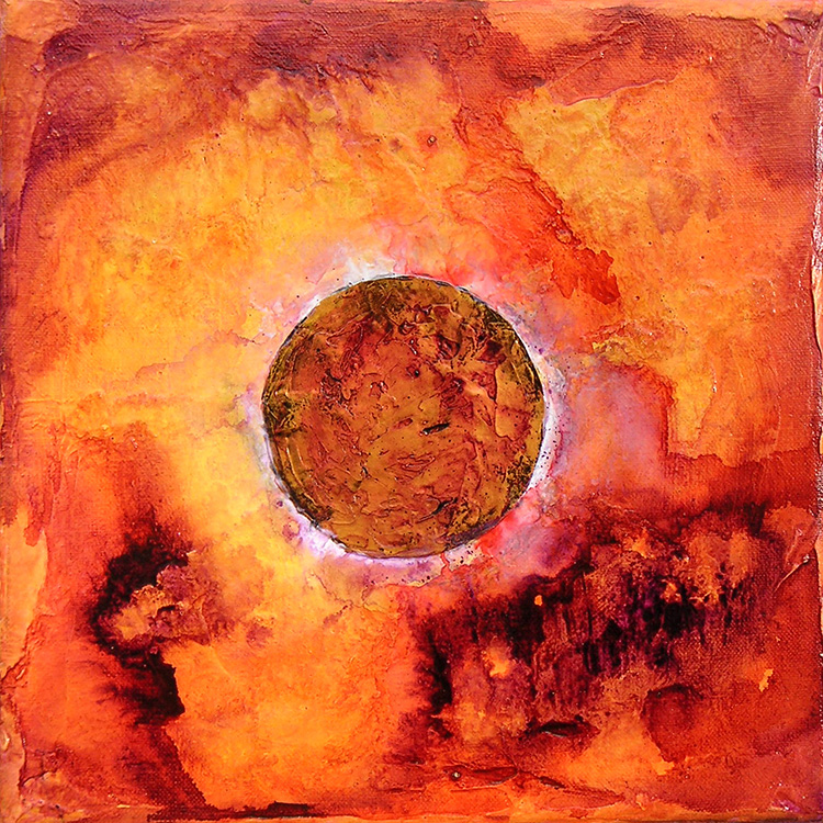 the miracle of creation VIII   (mixed media on canvas, 30x30cm)   £175