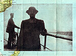 the departure  (photopolymer print on vintage map)   18x25cm   £75