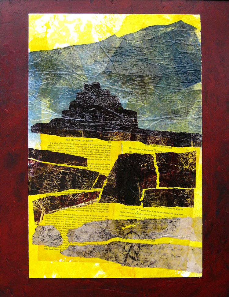the nature of light  (collage on card) 40x50cm   £175