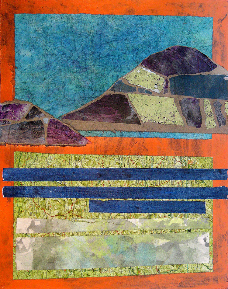 the seeds of summer have spoken   (collage on card)  40x50cm   £175