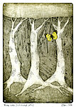 three sisters and clouded yellow   (collage on aluminium plate etching)   19x28cm   £125