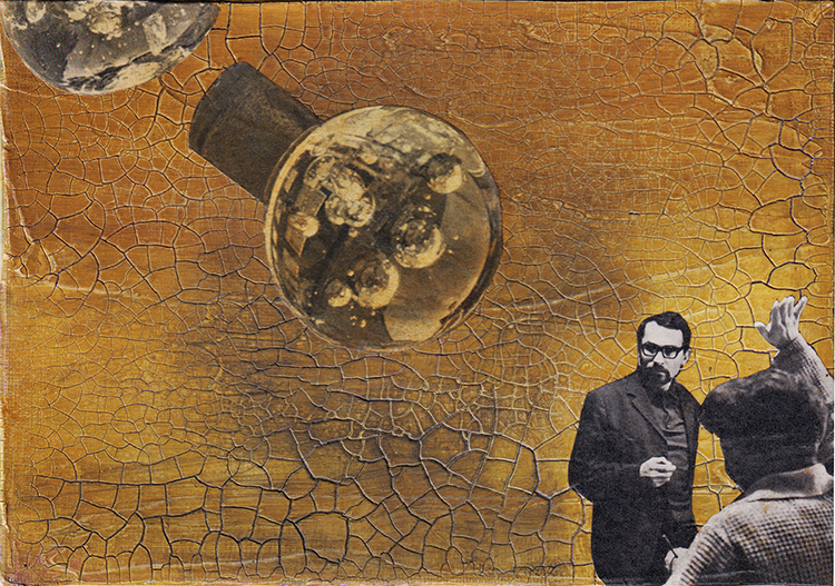 what you don&#x27;t know can&#x27;t hurt you  pt4  (collage on canvasboard) 21x15cm £59