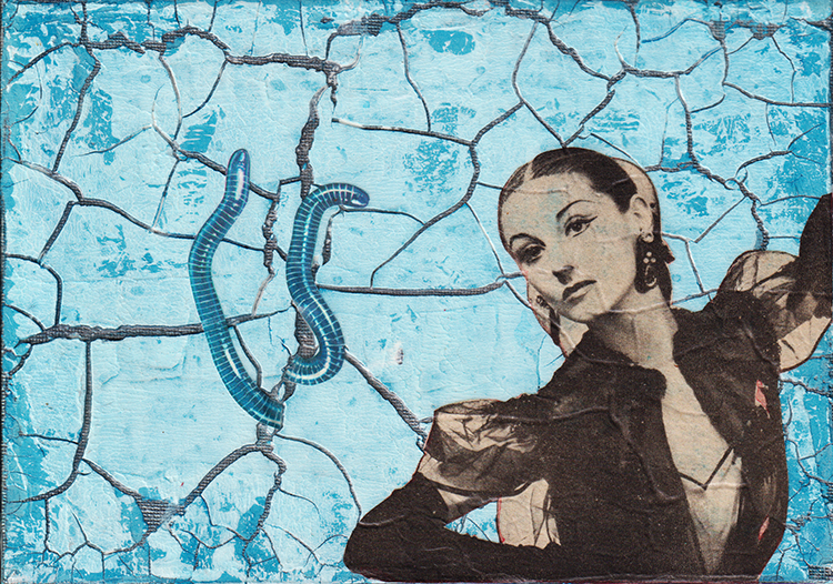 what you don&#x27;t know can&#x27;t hurt you  pt8  (collage on canvasboard) 21x15cm £59