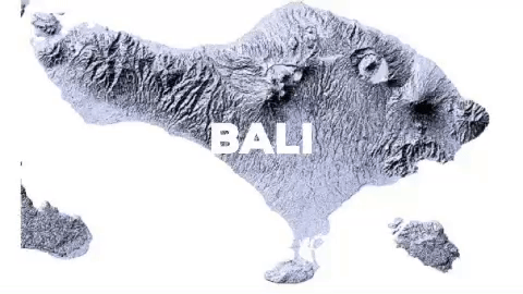 Day 10 (Topic: black & white): Hidden messages on maps? Bali is as close to the equator as it is to polar... bears... 