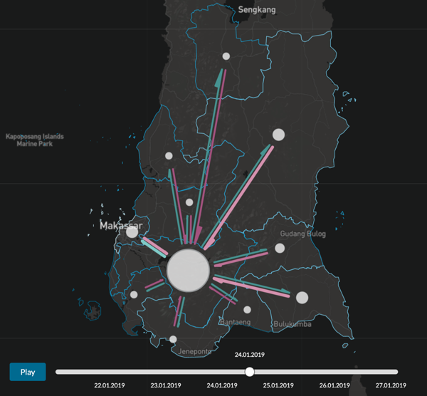 A screenshot of the MPD dashboard built for the Indonesian case study of the BuildERS project.